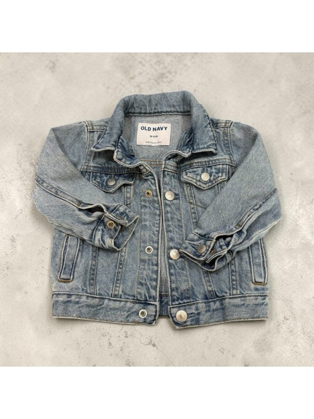 Vintage Old Baby Denim Jacket 18 24 Mo. Jean Fall Boys, Girls Clothes Unisex